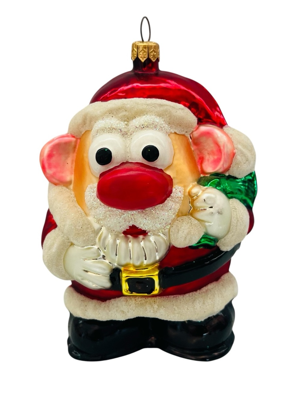 Vintage Christopher Radko Christmas Mr Potato Head Santa Ornament